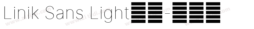 Linik Sans Light字体字体转换